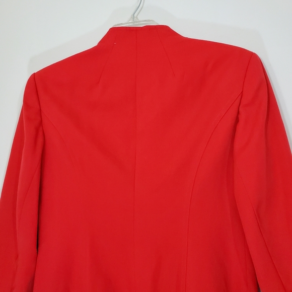Diane Gilman Red 100% Wool Dress, Size 12 - Picture 9 of 14